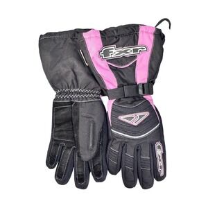 FXR Snowmobile Gloves‎ Youth Size 8 WS Pink Black Thinsulate Skiing Winter